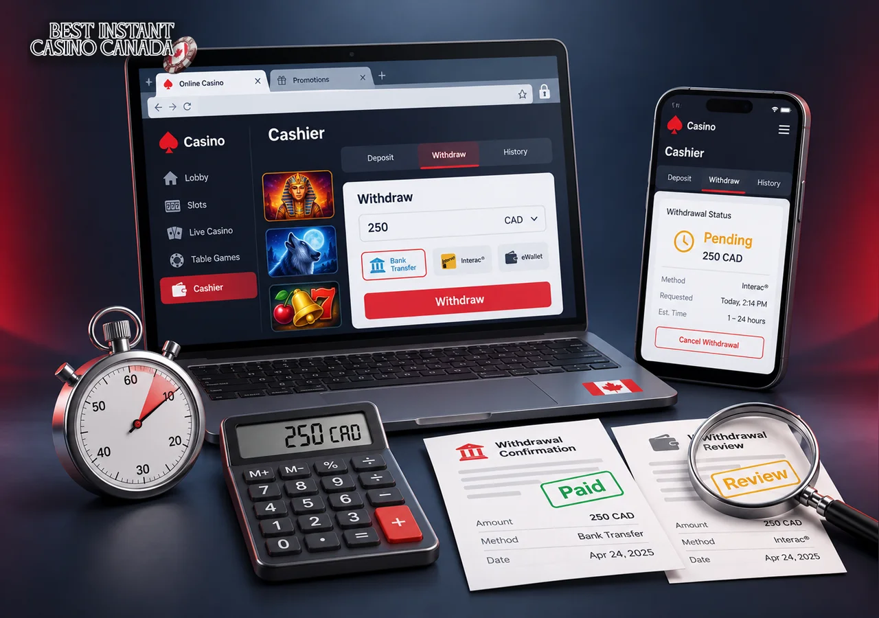 Compare payout times, payment methods and withdrawal limits